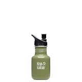 Klean Kanteen Stainless Steel 12 Ounce Water Bottle with 2.0 Sports Cap, Green Moss
