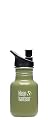 Klean Kanteen Stainless Steel 12 Ounce Water Bottle with 2.0 Sports Cap, Green Moss
