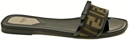 Fendi Women's 8x4565 W34 Foq81 Zucca Beige Canvas Sandals - IT 37.5 UK 4.5 US 6.5