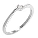 9ct White Gold Ladies Twist Solitaire Diamond Ring