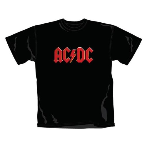 Mens AC/DC Red Logo Black Medium