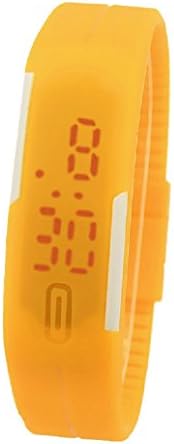 Lond New Ultra Thin Men Sports Digital LED Wrist Watch Yellow