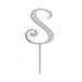 Cathy's Concepts Rhinestone Crystal Cake Topper, 4-1/4-Inch, Letter S