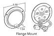 Truck-Lite Super 44 Series LED Back-Up Lamp 6 Diode Pattern Clear Lamp w/Integral Gray Flange 44344C