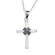 FOJO's Marcasite Mother of Pearl Cross Pendant