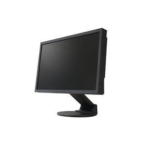 EIZO EV2411WE-BK 24 Zoll Widescreen LCD Monitor mit LED Backlight, DVI-D und DSub (Kontrast 1000:1, 5ms Reaktionszeit) schwarz, EasyUp-Standfuß