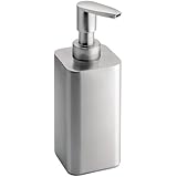 InterDesign Gia Stainless Steel Soap & Lotion Dispenser, for Kitchen or Bathroom Countertops - Brushed