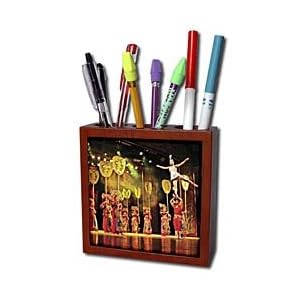Boehm Photography Beijing - Beijing Circus Acrobats - Tile Pen Holders-5 inch tile pen holder