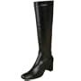 Aquatalia by Marvin K. Women's Eager Tall Shaft Boot,Black Calf/Black Elastic,6 M US