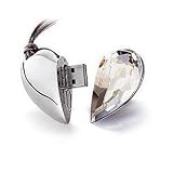 8GB Shiny Crystal Heart Shape USB Flash Drive with Necklace(clear)