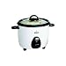 Rival RC101 10-Cup (Cooked) Rice Cooker with Steaming Basket, White/Black