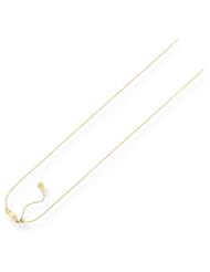 14k Yellow Gold Adjustable Cable Chain Necklace 0.90mm 16-22"
