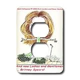 Londons Times Funny Panel Hollywood Cartoons - Britney Spears - Light Switch Covers - 2 plug outlet cover