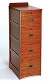 Arts and Crafts Mission File Cabinet with 4 Drawers - 9195