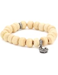 Jordan Alexander Tea-Dyed Bone with Mine-Cut Drop Diamond Bead Bracelet