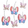 Beaded ornaments, 'Butterfly Magic' (set of 6)