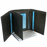 ELEVEN CREDIT CARD SLOT BLACK LEATHER MAN'S WALLET