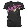 AIDEN - Nightmare Child - Black Women's / Girls Glow In The Dark T-shirt (Babydoll / Girlie)
