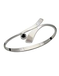 Ed Levin, Allemande Bracelet, Black Onyx, .925 Sterling Silver & 14K Gold, Sizes S - L, Expandable