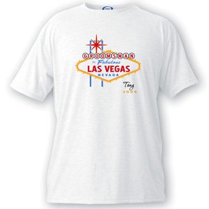 Wedding Favors Groomsman Vegas Bachelor Party Men`s T Shirt – XL