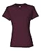 Hanes Women Nano-T T-shirt,Maroon,Large