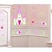21 Princesses Wall Stick-Ups Stickers Fairy Castle-Easy Stick Stickers Room Wall Decor