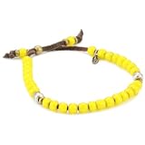 M.Cohen African Glass Trading Bead Yellow on D