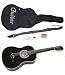 38" Inch Student Beginner Black Acoustic Guitar w/ Carrying Case, Accessories, eBook