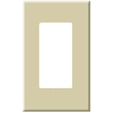 Leviton 80301-SI Decora Plus Screwless Snap-On Wallplate, 1 Gang, Ivory