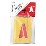 CHARTPAK/PICKETT Painting Stencil Set, 2" Gothic Style Capital Letters, Numbers, Other Characters