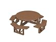 Recycled Park Lane Outdoor Patio Octagon Picnic Table - Raw Sienna