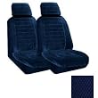 Set of 2 Universal Fit Low Back Scottsdale Pattern Front Bucket Seat Cover - Navy