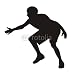 Wallmonkeys Peel and Stick Wall Decals - Silhouette of Basketball Player - Removable Graphic