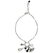 Handmade Black Onyx, Glass, Pearl & Silver Bracelet