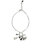 EXP Handmade Black Onyx, Glass, Pearl & Silver Bracelet