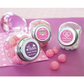  Sweet Sixteen (or 15) Candy Jars - Baby Shower Gifts & Wedding Favors Set of 24