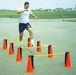 Hurdle Riser Cones - Set - 4 set - 8 cones, 8 risers, 4 crossbars - Sports