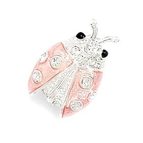 Lady Bug Fashion Pin with Pink Epoxy