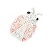Lady Bug Fashion Pin with Pink Epoxy