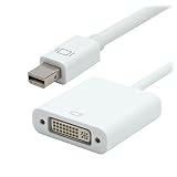 Mini DisplayPort to DVI Female Adapter Cable for Apple Macbook, Macbook Pro, iMac, Macbook Air, Mac Mini Laptop