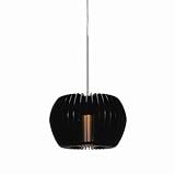WAC Lighting MP-LED315-BK/BN Uber Collection 1-Light LED Monopoint Pendant, Brushed Nickel with Black Anodized Shade