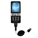 Retractable USB Cable for the Sony Ericsson k550i with Power Hot Sync and Charge capabilities - Gomadic Brand w/ TipExchange Technology