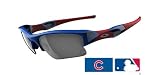 Chicago Cubs Official On-Field MLB Flak Jacket&Atilde;�&Acirc;&reg; XLJ Blue/Red Sunglasses with Black Iridium Lenses - by Oakley