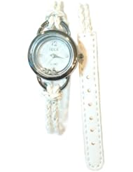White Floating CZ Petite Adult Women, and Teen girls Bracelet Wrap Watch 6" to 7"