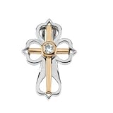 14K Yellow Gold Diamond Cross