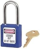 Master Lock 410BLU (STCK) 1.5 Shackle Blue Xenoy Lockout Padlock Master Lock 410BLU (STCK) 1.5