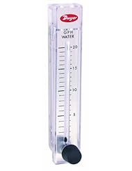 Dwyer Rate-Master Series RM Flowmeter, 5" Scale, Range 5-50 SCFH Air with Stainless Steel Valve