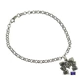 Mississippi State Bulldogs Silver Charm Bracelet