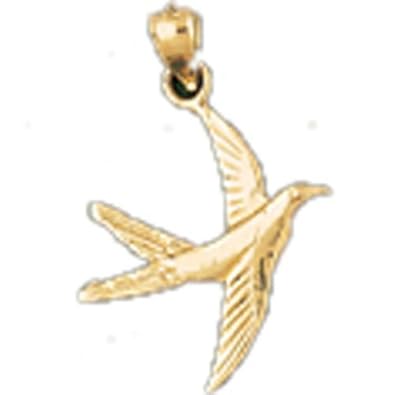 Cheap Girls Jewelry Dazzlers Solid 14k Gold Bird Charm Pendant Available in three colors from jewelsberry (weights: 1.3 grams only) For Sale