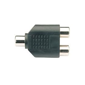 2 to 1 Female Socket x RCA Phono Audio Adapter Splitter